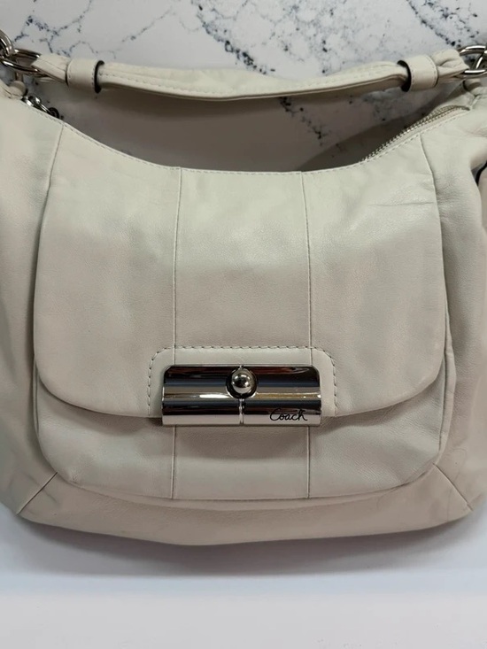 Coach Handbags - Coach Kristin Ivory Hobo Leather Bag with Stainless Steel Hardware